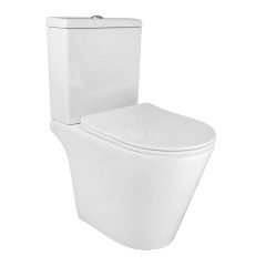 Унитаз-компакт Azario Flin 365х590х790 напольный, безободковый с быстросъемным сиденьем микролифт (A
