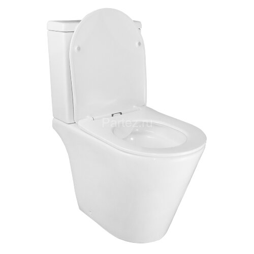 Унитаз-компакт Azario Flin 365х590х790 напольный, безободковый с быстросъемным сиденьем микролифт (A