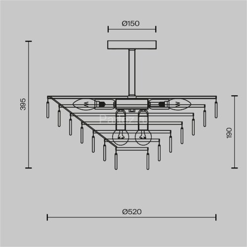 Потолочная люстра Maytoni MOD130CL-11G