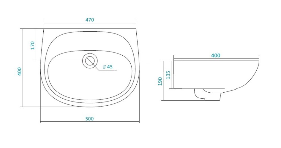 Раковина Santek "Анимо-50", белая (1.WH11.0.493)