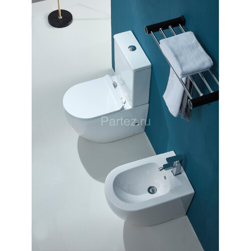 Унитаз-компакт Azario Maro 670x380x850 напольный, безободковый, с бачком и сиденьем микролифт (AZ-21