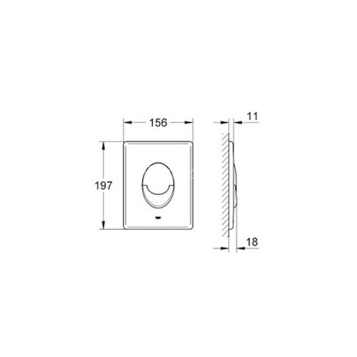 Клавиша смыва Grohe Skate Air Хром (38505000)