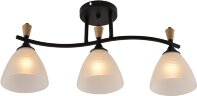 Потолочная люстра Reluce 01589-3.3-03B BK+WOOD