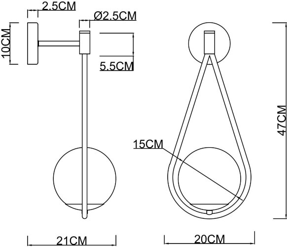 Бра Arte Lamp A7765AP-1AB