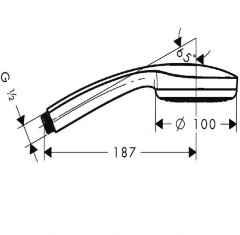 28580000 Croma 100 Ручной душ Croma 100 1jet, ½’