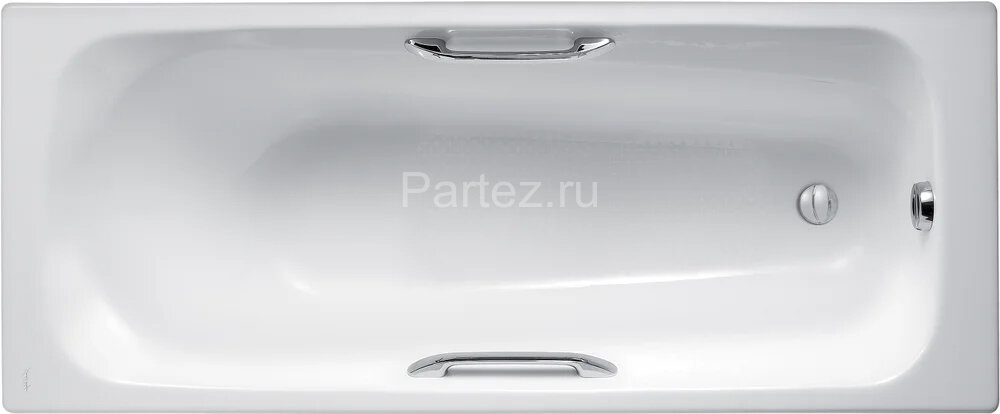 Ванна чугунная Jacob Delafon MELANIE 170x70 см с антискользящим покрытием, с отверстием для ручек,