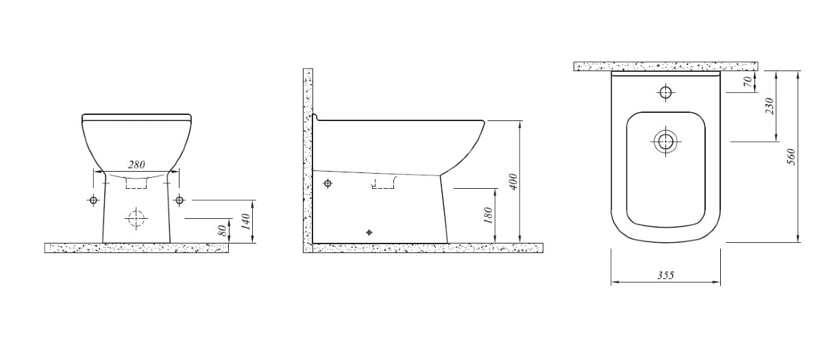 Биде напольное Kale BABEL (310200900004)