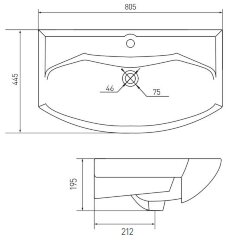 Раковина AQUATON SMILE 80, белая (1WH207783)