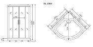 Timo Lux TL-1503 душевая кабина (102*102*230), шт