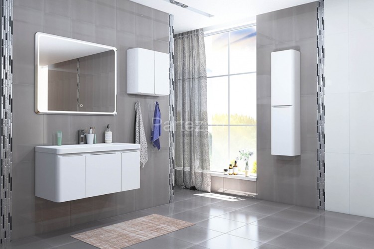 Тумба под раковину AQUATON Шерилл 105 подвесная, белая (1A206301SH010)