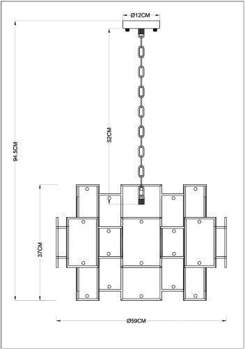 Подвесная люстра Arte Lamp A4068LM-12SG