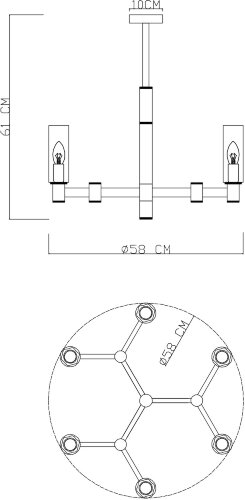 Потолочная люстра Divinare 2654/17 LM-6