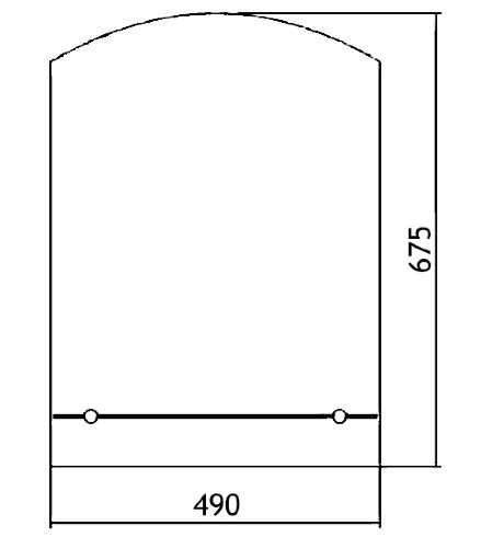Зеркало LORANTO Шанс-люкс 490х675, фацет, с полкой