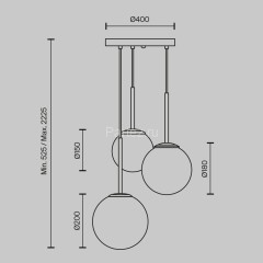 Подвесной светильник Maytoni MOD321PL-03G1