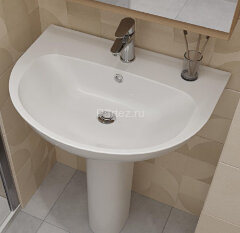 Раковина подвесная Santeri Прайм-65 660х480х142 с переливом, белая (1.3117.6.S00.11B.0)