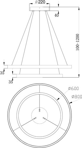 Подвесной светильник Maytoni MOD058PL-L74W4K