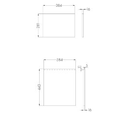 Фасад для тумбы Aquaton Лондри 40 Дуб Кантри (1A274901LHDY0)