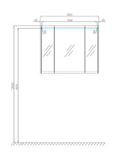 Зеркало-шкаф AQUATON Нортон 100 белое (1A249302NT010)