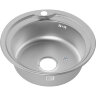 Мойка 510 MELANA 0,6/170 ДЕКОР врезная круглая с сифоном (157D t *15)