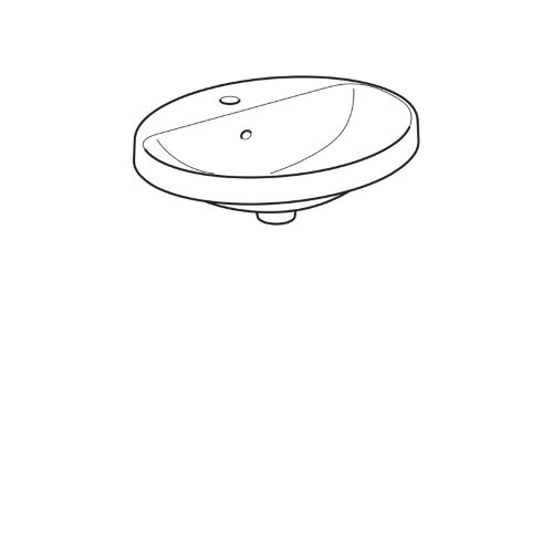 Раковина Geberit VariForm 55х45 см, встраиваемая, белая (500.720.01.2)