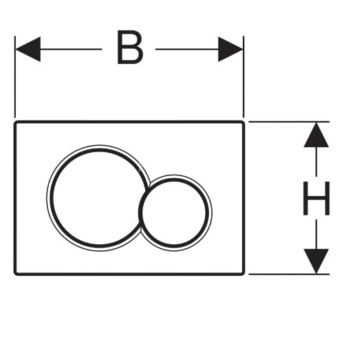 Кнопка смыва Geberit Sigma01 двойной смыв, белый