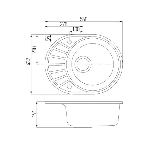 Кухонная мойка AQUATON Чезана, цвет песочный (1A711232CS220)