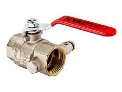 Кран шаровой с дренажем и воздухоотводчиком 3/4" в-в рыч. VALTEC