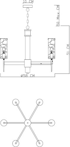 Подвесная люстра Divinare 4505/17 LM-6