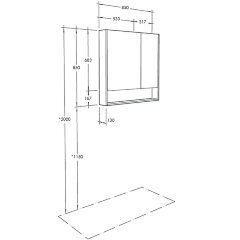 Зеркальный шкаф Aquaton Сканди 90 Белый (1A252302SD010)
