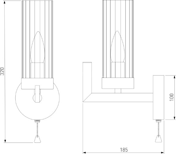 Бра Eurosvet 60133/1 серебро