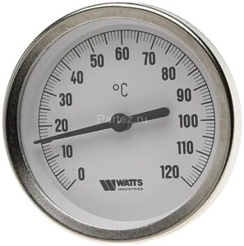 Термометр биметаллический F+R801 OR 80mm 0-120°C G1/2 75mm