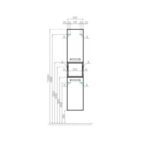 Шкафчик AQUATON Лофт Фабрик, дуб эндгрейн (1A242803LTDU0)