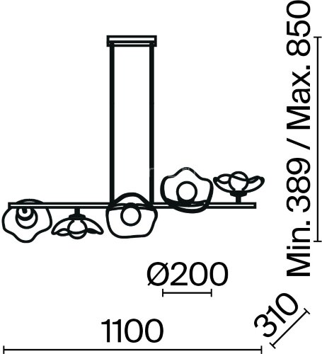 Потолочная люстра Maytoni MOD207PL-05BS