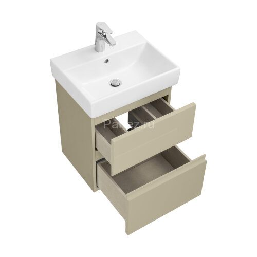 Комплект Roca OLETA модуль для раковины 500 мм, 460х374х548, с 2 ящиками + раковина мебельная PURE 5