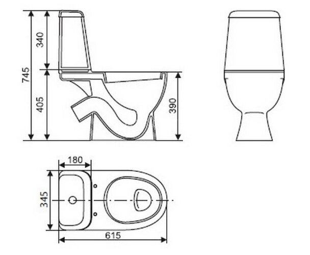 Унитаз-компакт Sanita Luxe MAX SL с быстросъемным сидением микролифт