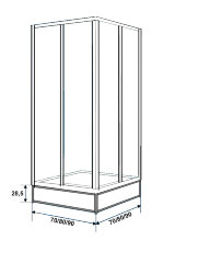 Подставка под поддон Метакам 900х900 (CS00025227)