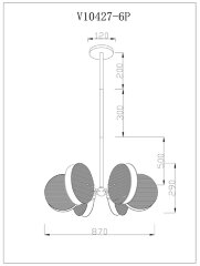 Подвесная люстра Moderli V10427-6P