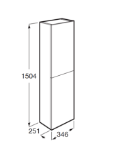 THE GAP Шкаф-колонна, белый глянец
