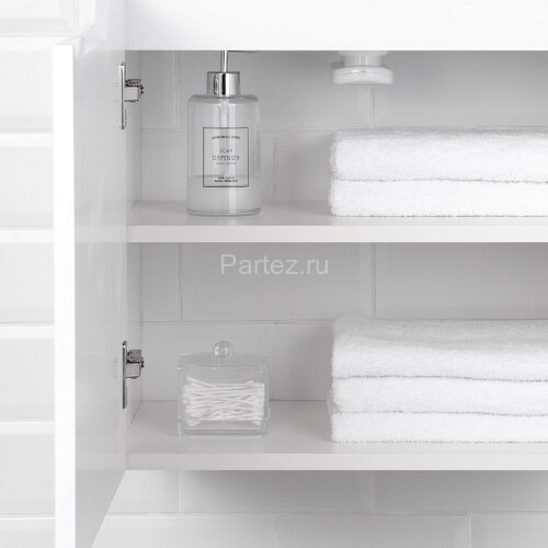 Комплект тумба Итана Alexa 45 (455х250х570) подвесная, с раковиной Фостер 45, левый, белый глянец (C