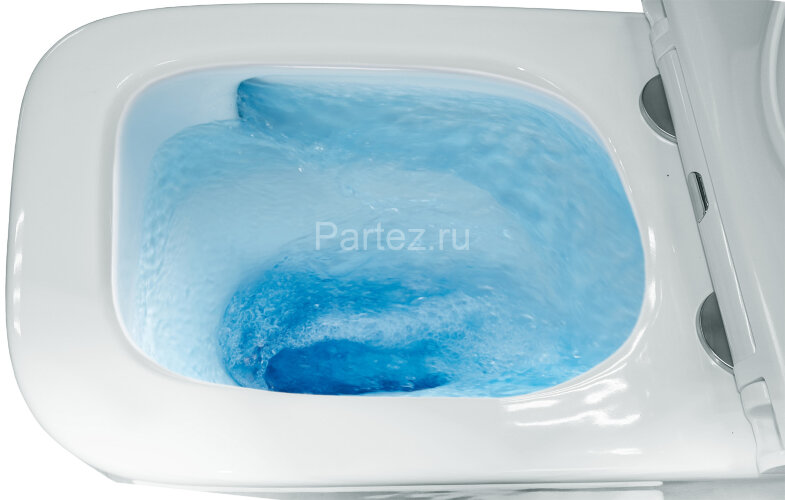 Унитаз подвесной Azario Teramo 340х490х350 безободковый, слив "Торнадо", в комплекте с сидением микр