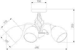 Потолочная люстра Eurosvet 30026/5 золото