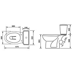 Унитаз-компакт Элисса Комфорт, быстросъемное сиденье с микролифтом, белый (43301130306)