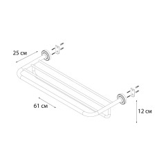 Полка для полотенец Fixsen Style, хром (FX-41115)