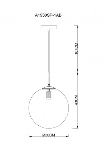 Подвесной светильник Arte Lamp A1930SP-1AB