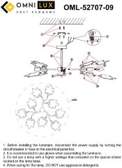 Потолочная люстра Omnilux OML-52707-09