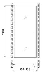 Душевая дверь Gemy New Rockcoco S03190A