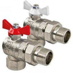 Кран шаровой с накидной гайкой угловой 1&quot; баб. VALTEC