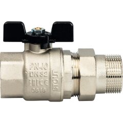 Кран шаровой полнопроходной с американкой 1. 1/4"" Stout