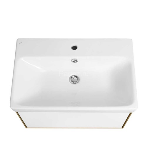 Тумба под раковину Aquaton Либерти 70 дуб эльвезия, белый глянец (1A279801LYC70)