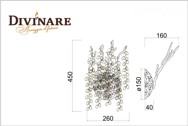 Бра Divinare 3134/01 AP-2